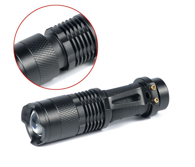 CREE Q5 Mini Telescope Zoomable Flashlight Camping Flashlight